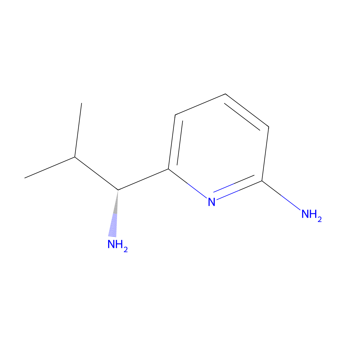 (R)-6-(1-Amino-2-methyl-propyl)-pyridin-2-ylamine molecular structure, CAS 1187931-08-3