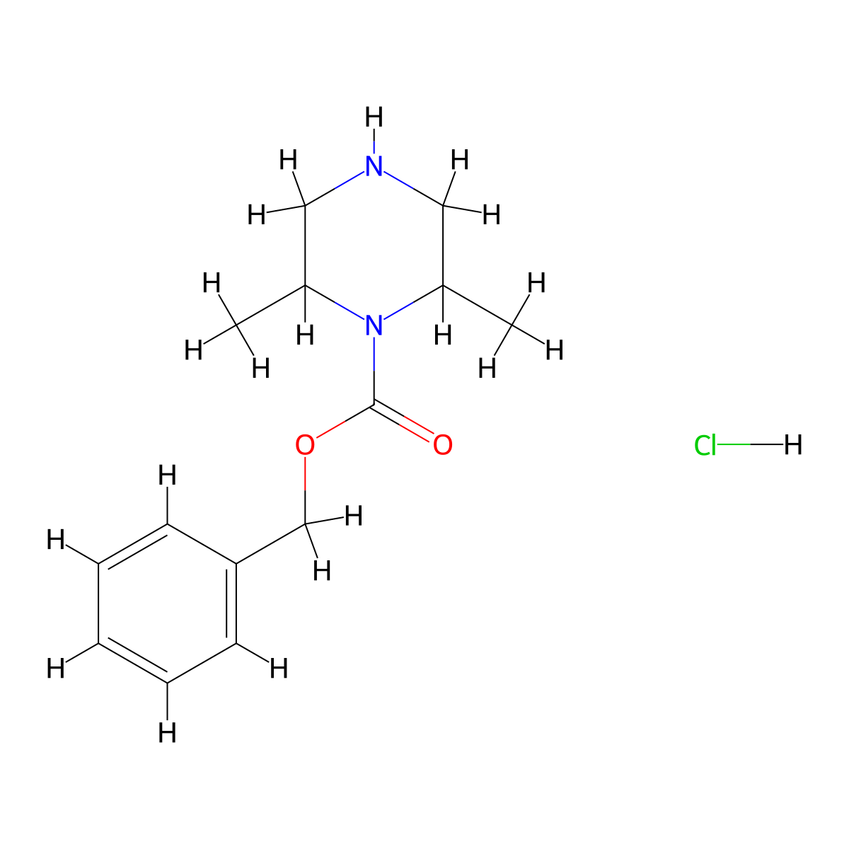 Benzyl 2,6-dimethylpiperazine-1-carboxylate hydrochloride molecular structure, CAS 1187931-10-7