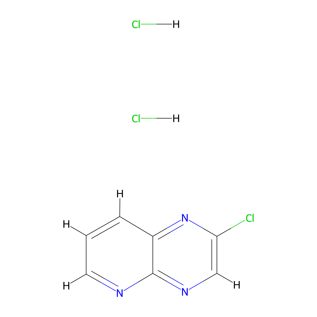 2-Chloro-pyrido[2,3-b]pyrazine dihydrochloride molecular structure, CAS 1187931-12-9