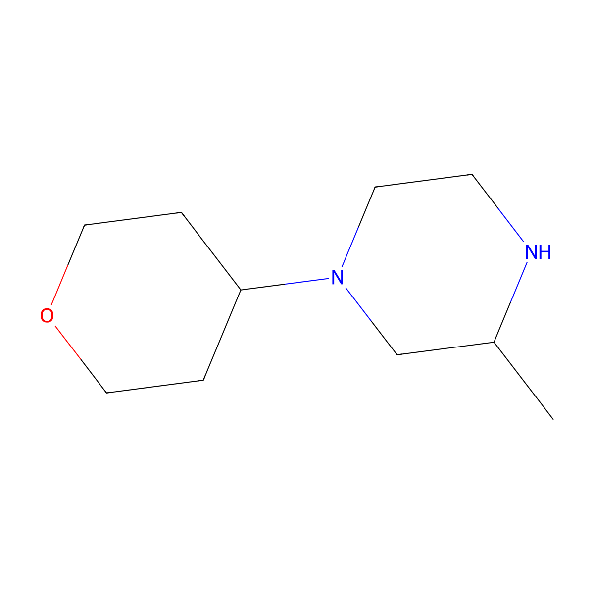 (3R)-3-methyl-1-(oxan-4-yl)piperazine molecular structure, CAS 1187931-25-4