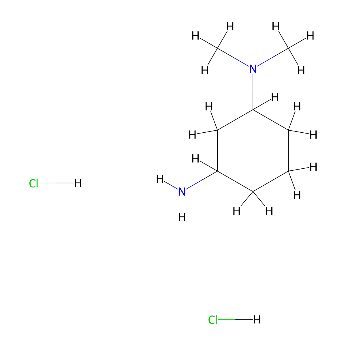 N,N-Dimethyl-cyclohexane-1,3-diamine dihydrochloride molecular structure, CAS 1187931-27-6