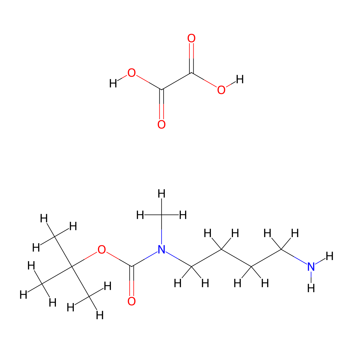 (4-Amino-butyl)-methyl-carbamic acid tert-butyl ester oxalate molecular structure, CAS 1187931-38-9