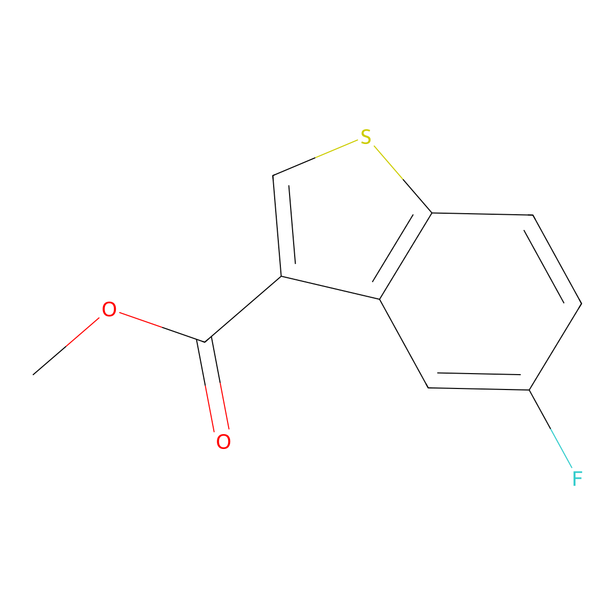Methyl 5-fluorobenzo[b]thiophene-3-carboxylate molecular structure, CAS 1187931-42-5