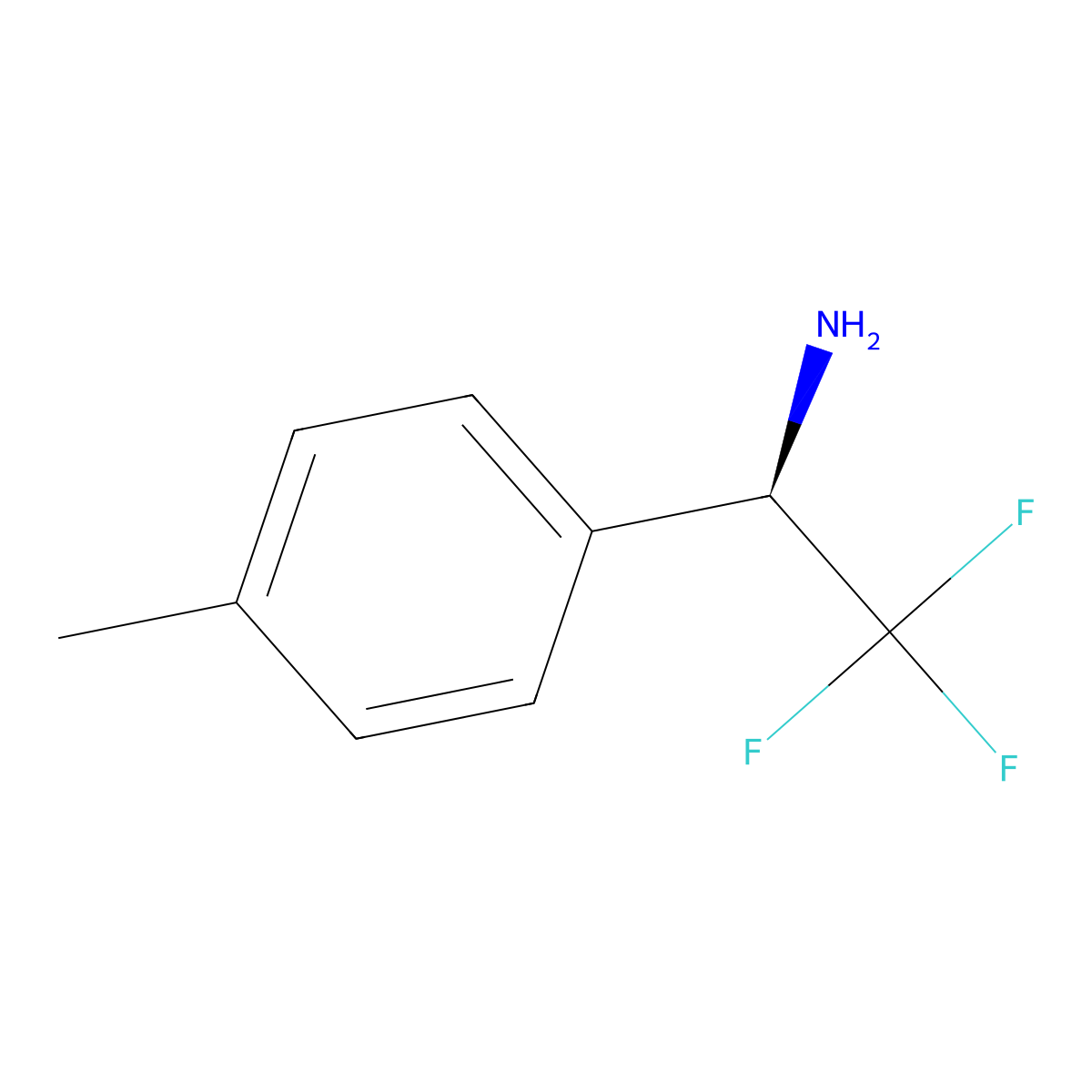 (R)-2,2,2-Trifluoro-1-P-tolylethanamine molecular structure, CAS 1187931-43-6