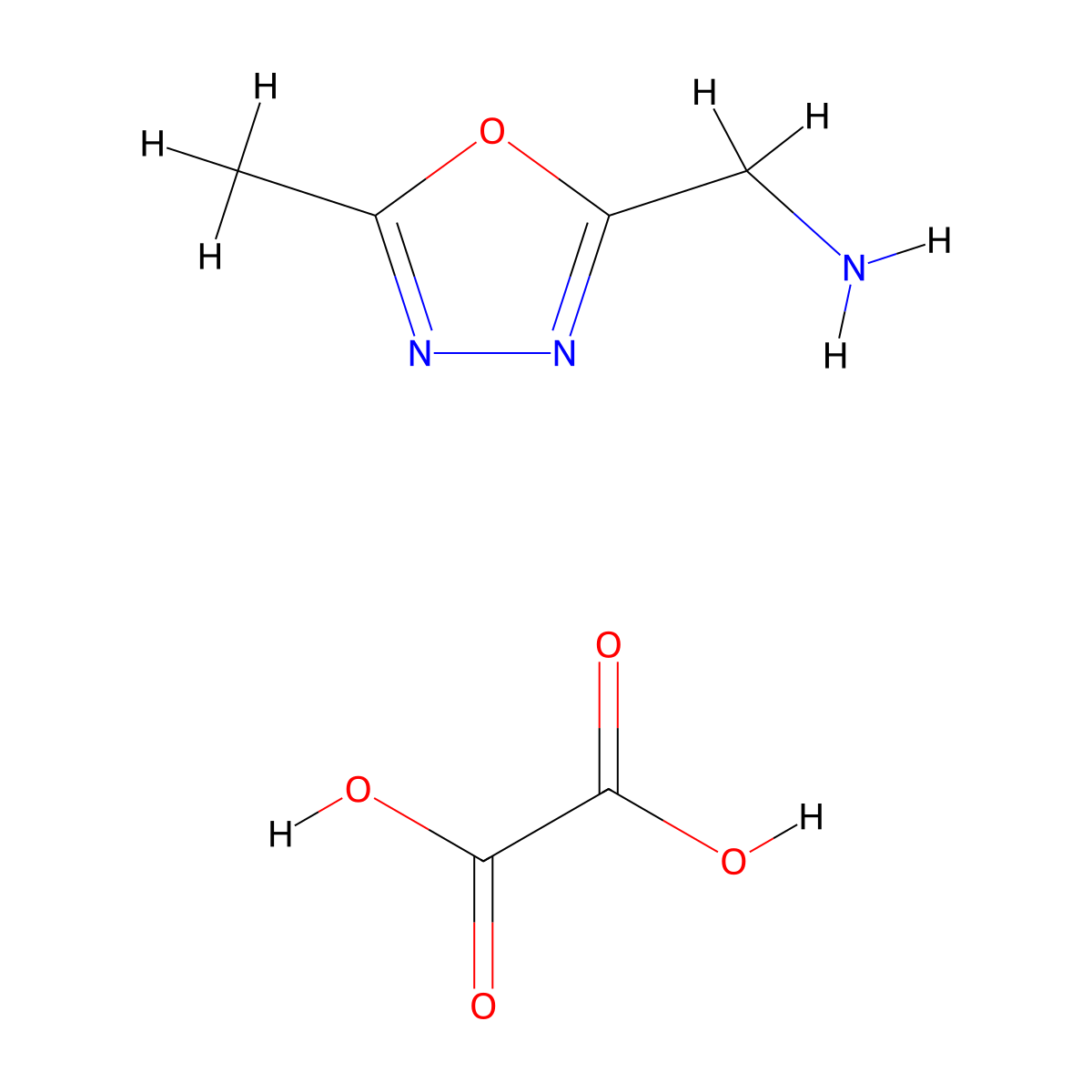 (5-Methyl-1,3,4-Oxadiazol-2-Yl)Methanamine Oxalate molecular structure, CAS 1187931-57-2