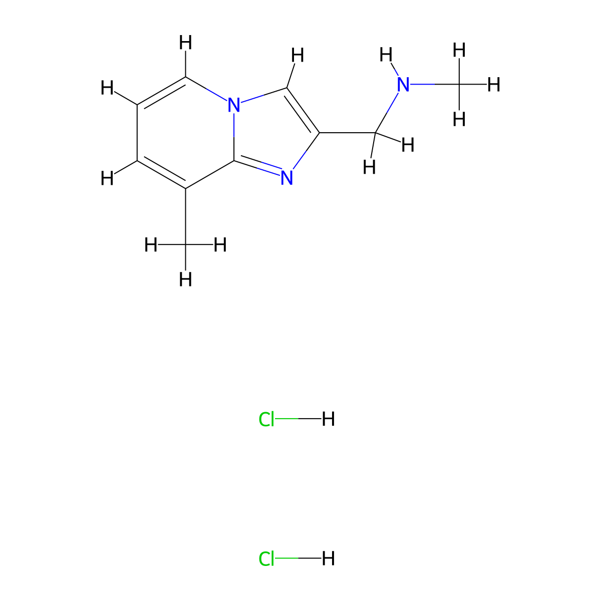Methyl-(8-methyl-imidazo[1,2-a]pyridin-2-ylmethyl)-amine dihydrochloride molecular structure, CAS 1187931-63-0