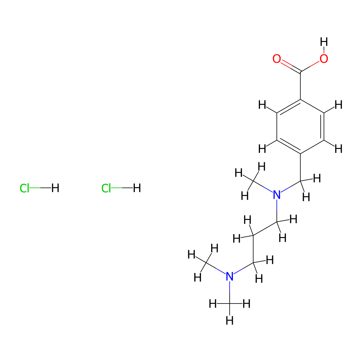 4-{[(3-Dimethylamino-propyl)-methyl-amino]-methyl}-benzoic acid dihydrochloride molecular structure, CAS 1187931-64-1