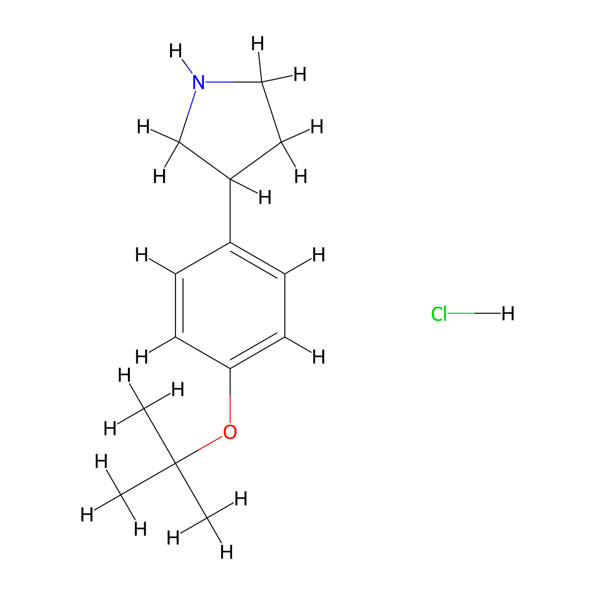 3-(4-Tert-butoxy-phenyl)-pyrrolidine hydrochloride molecular structure, CAS 1187931-72-1