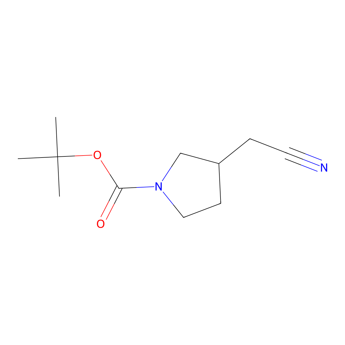 (S)-Tert-butyl 3-(cyanomethyl)pyrrolidine-1-carboxylate molecular structure, CAS 1187931-76-5
