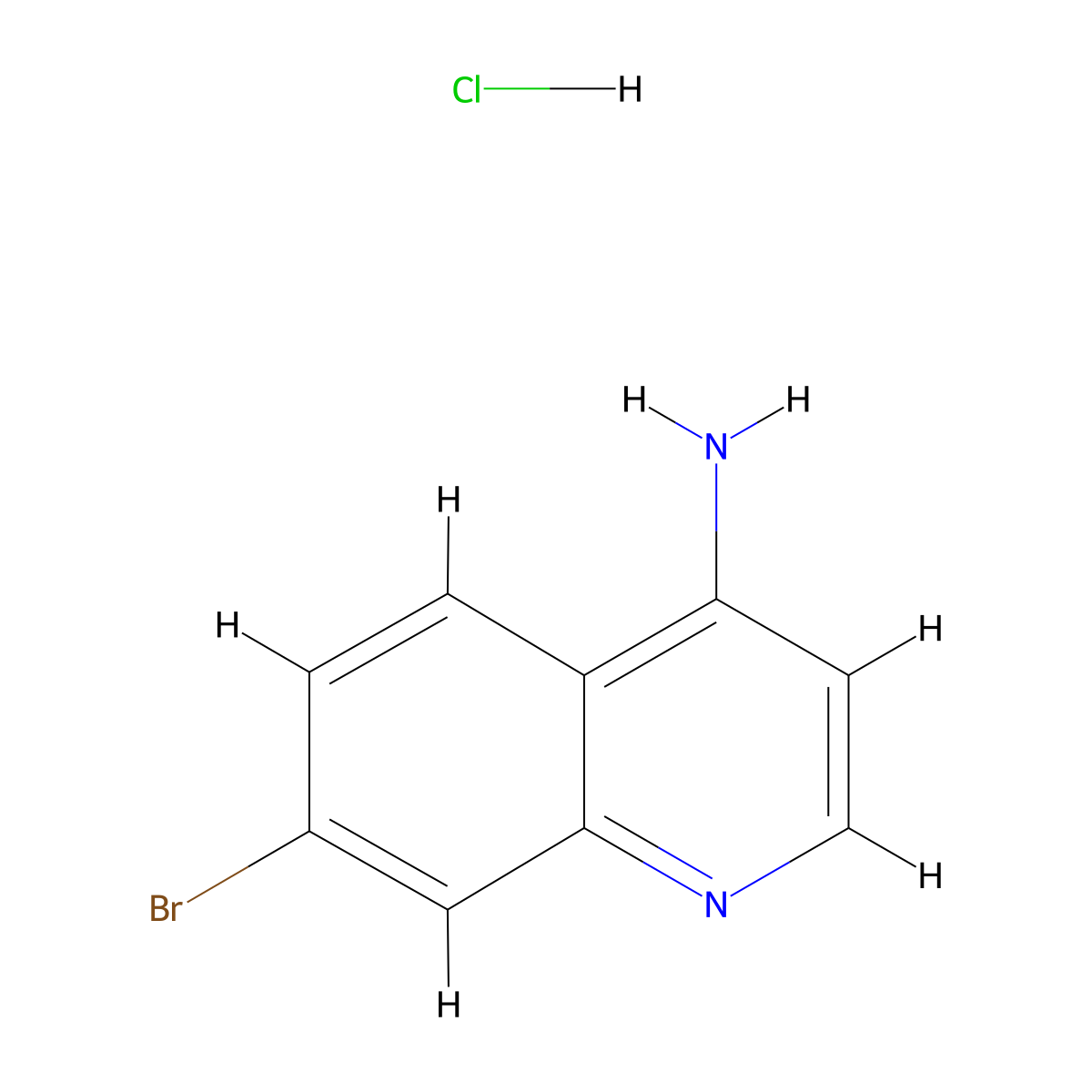7-Bromoquinolin-4-amine hydrochloride molecular structure, CAS 1187931-88-9