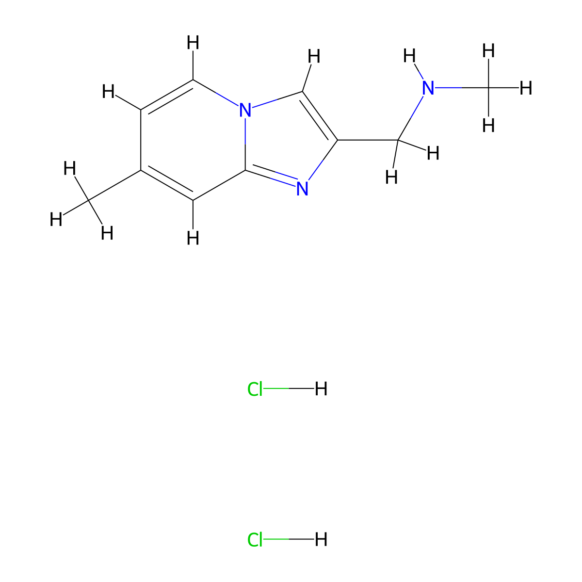 Methyl-(7-methyl-imidazo[1,2-a]pyridin-2-ylmethyl)-amine dihydrochloride molecular structure, CAS 1187931-93-6