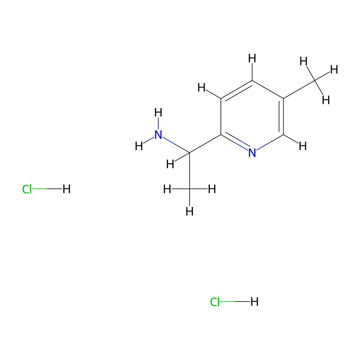 1-(5-Methylpyridin-2-yl)ethanamine dihydrochloride molecular structure, CAS 1187931-95-8