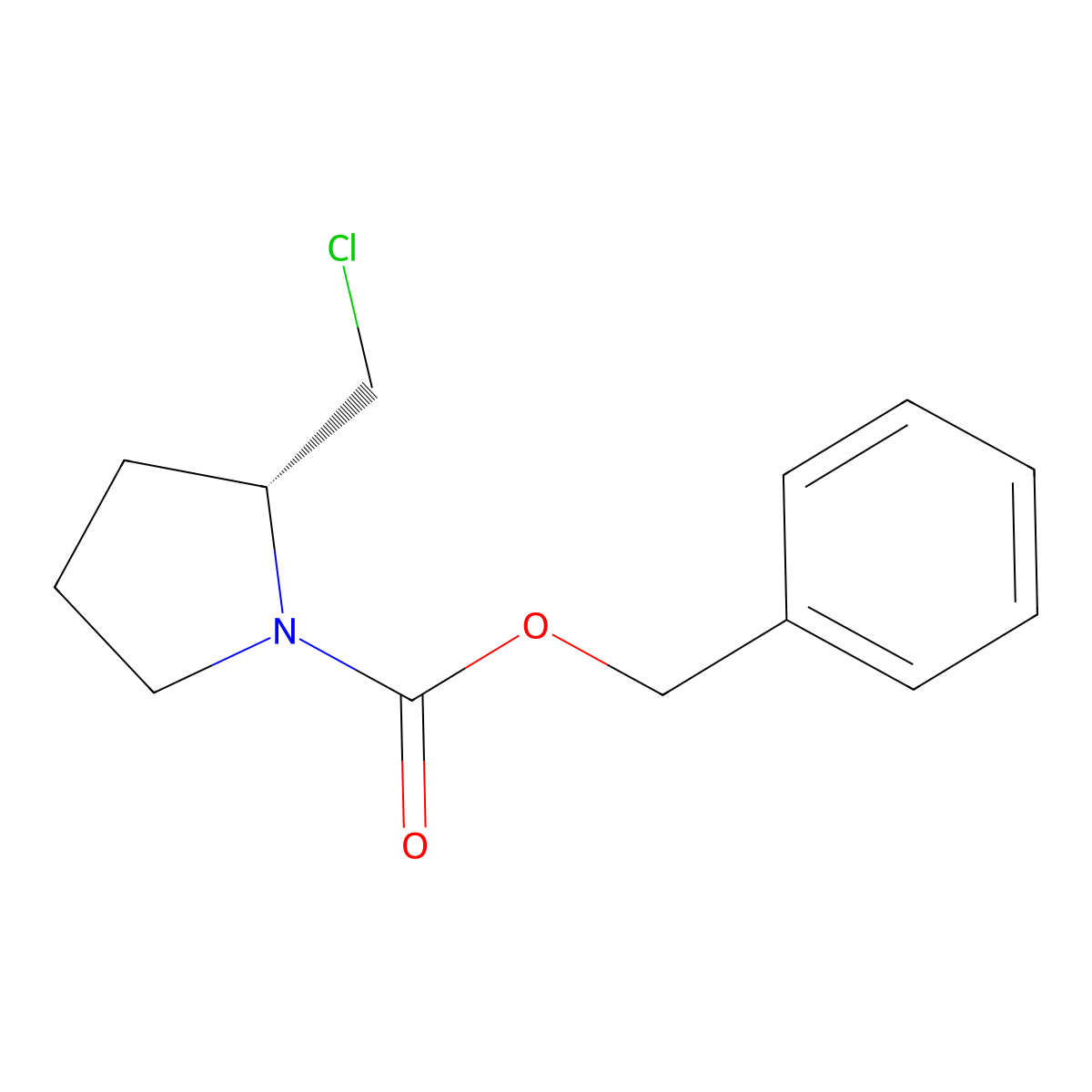 (R)-Benzyl 2-(chloromethyl)pyrrolidine-1-carboxylate molecular structure, CAS 1187932-05-3