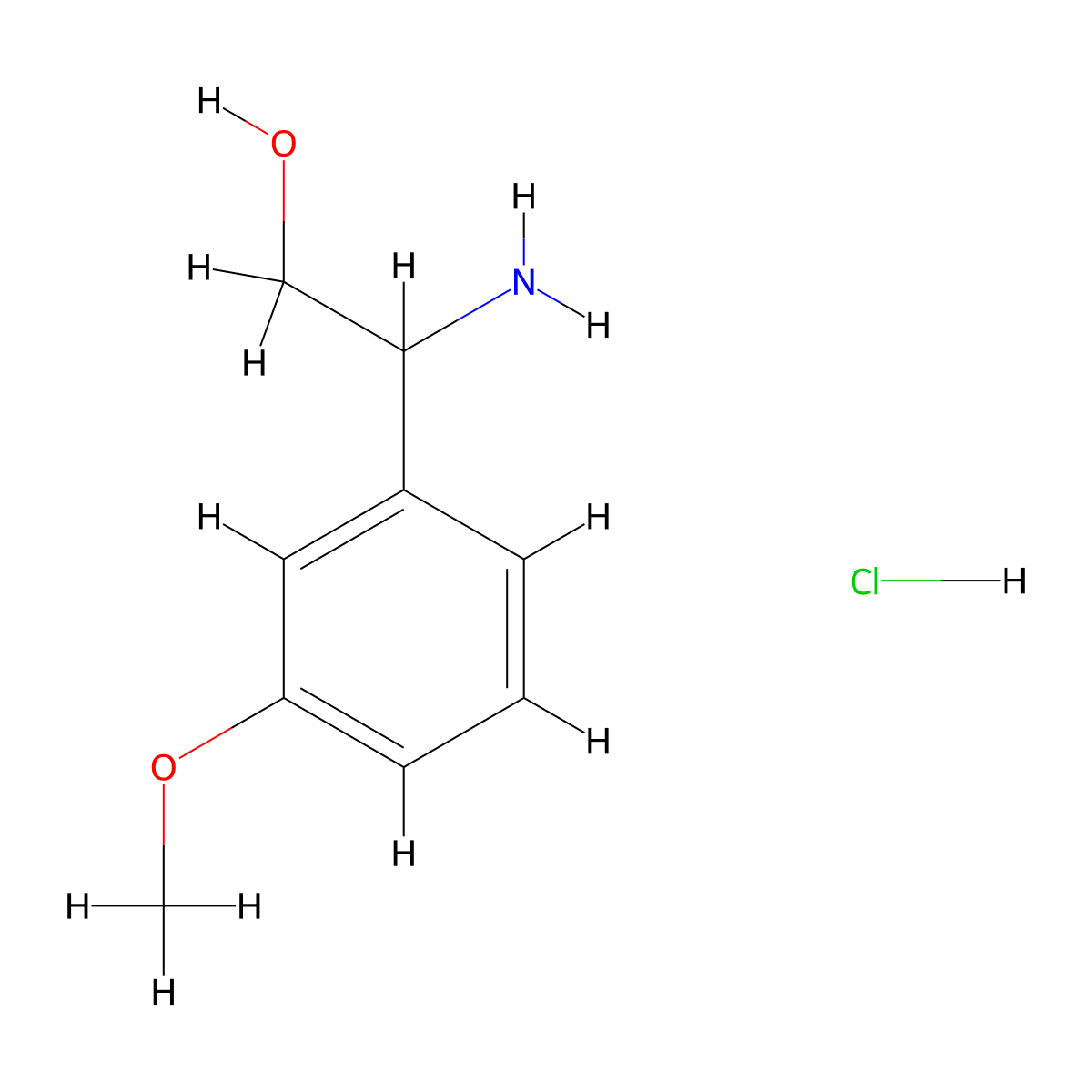 2-Amino-2-(3-methoxyphenyl)ethan-1-ol hydrochloride molecular structure, CAS 1187932-17-7