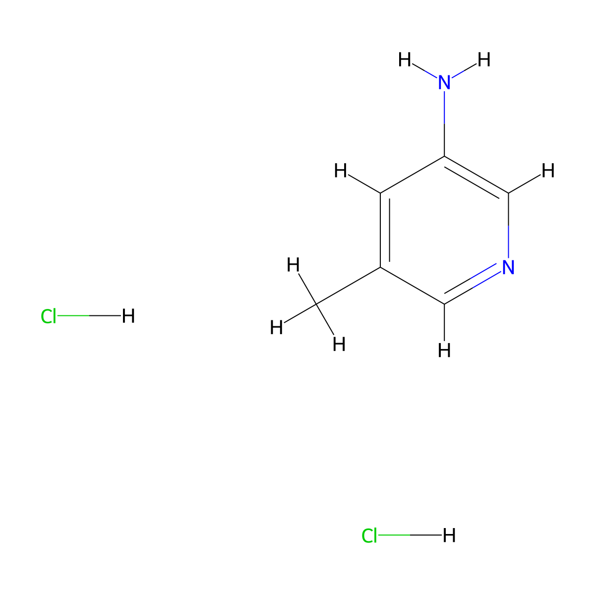 5-Methylpyridin-3-amine dihydrochloride molecular structure, CAS 1187932-24-6