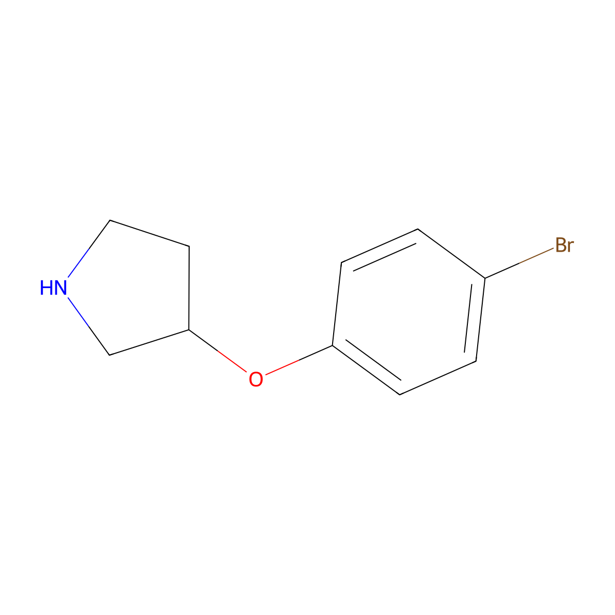 (3S)-3-(4-bromophenoxy)pyrrolidine molecular structure, CAS 1187932-27-9