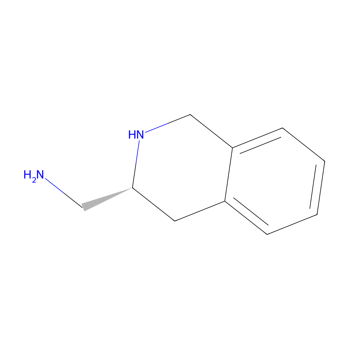 (R)-(1,2,3,4-tetrahydroisoquinolin-3-yl)methanamine molecular structure, CAS 1187932-41-7