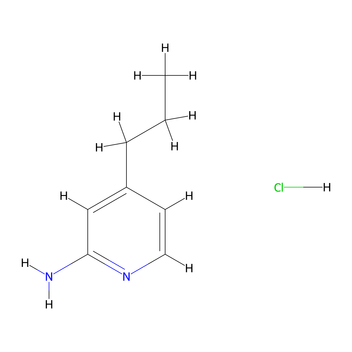 4-Propyl-pyridin-2-ylamine hydrochloride molecular structure, CAS 1187932-45-1