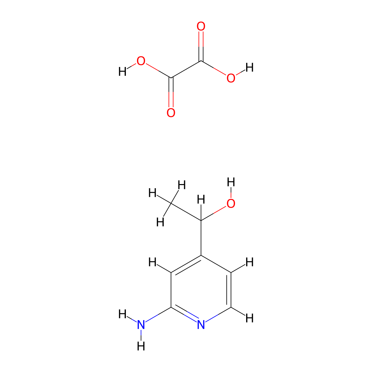1-(2-Amino-pyridin-4-YL)-ethanol oxalate molecular structure, CAS 1187932-55-3