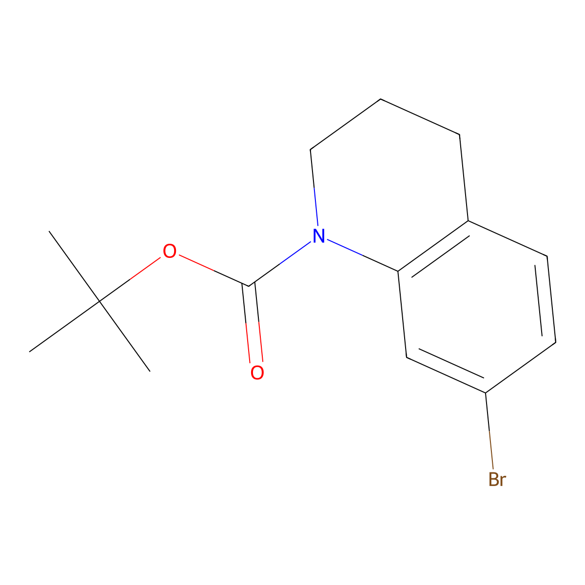 tert-Butyl 7-bromo-3,4-dihydroquinoline-1(2H)-carboxylate molecular structure, CAS 1187932-64-4