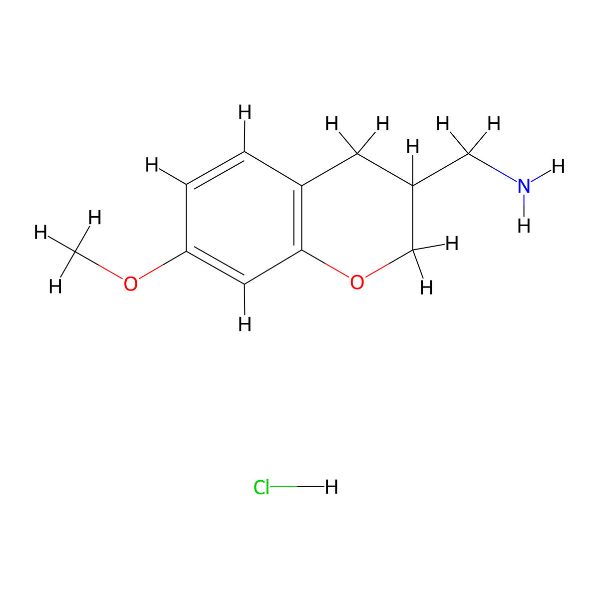 (7-Methoxychroman-3-yl)methanamine hydrochloride molecular structure, CAS 1187932-66-6