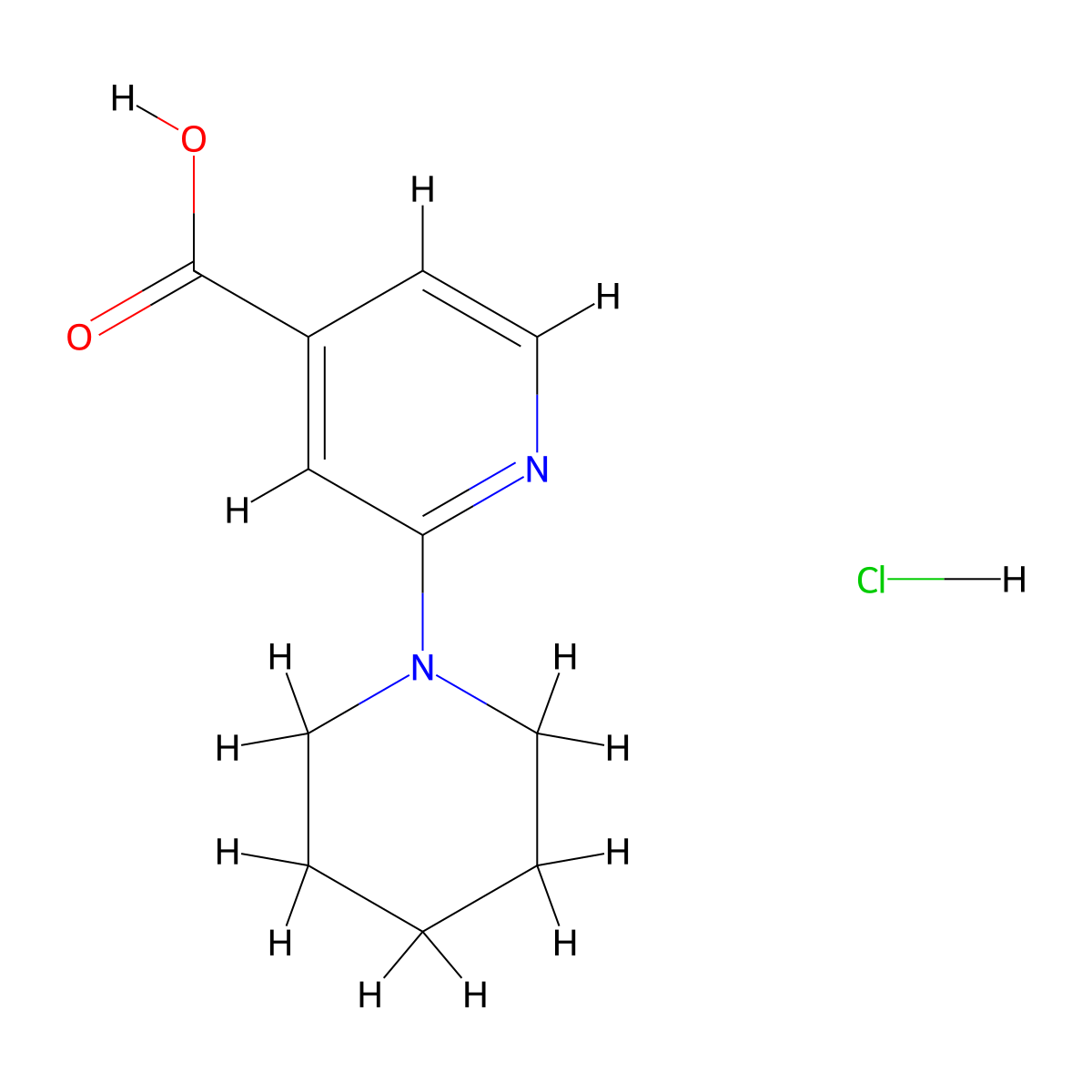 3,4,5,6-Tetrahydro-2H-[1,2']bipyridinyl-4'-carboxylic acid hydrochloride molecular structure, CAS 1187932-67-7