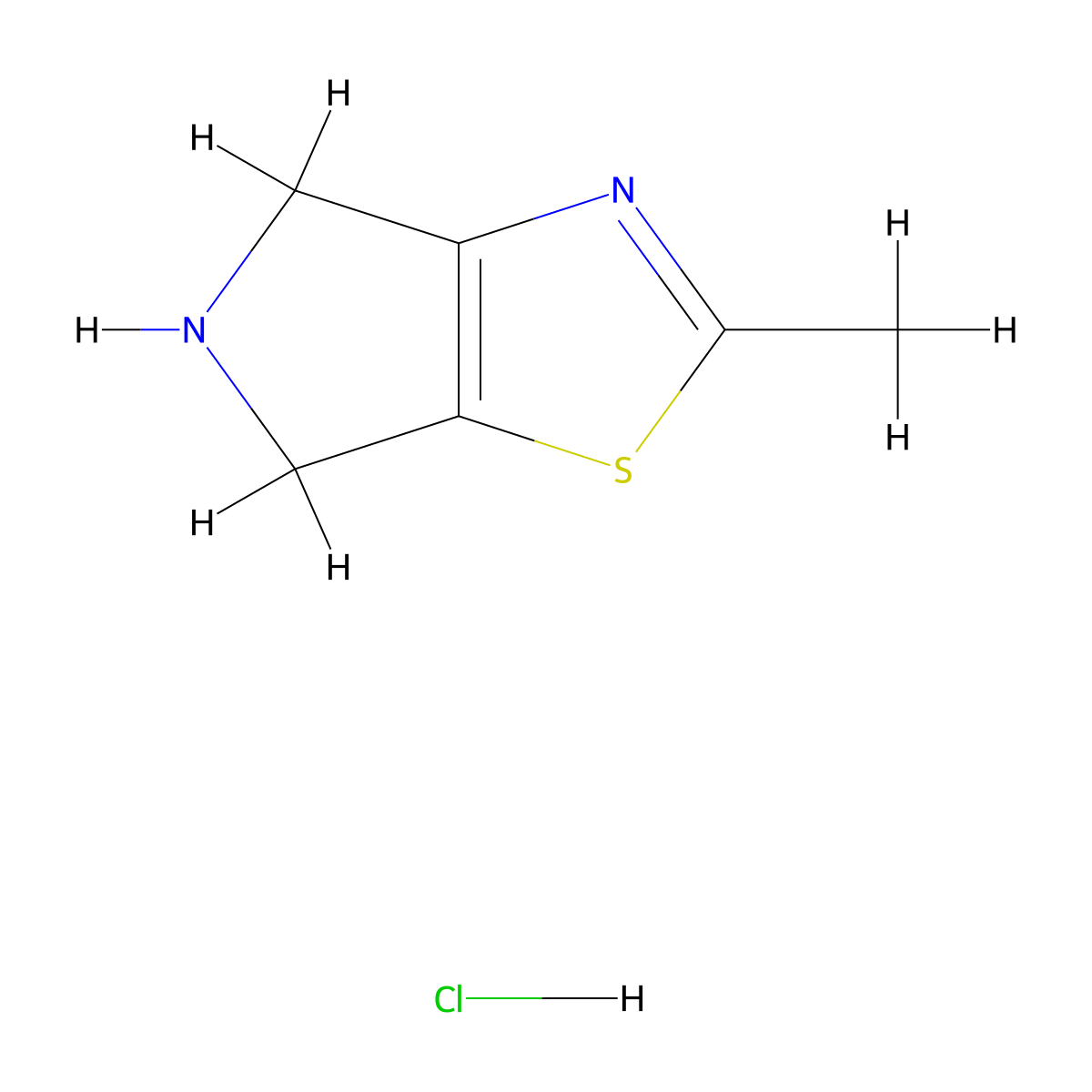 2-Methyl-5,6-dihydro-4H-pyrrolo[3,4-d]thiazole hydrochloride molecular structure, CAS 1187932-70-2