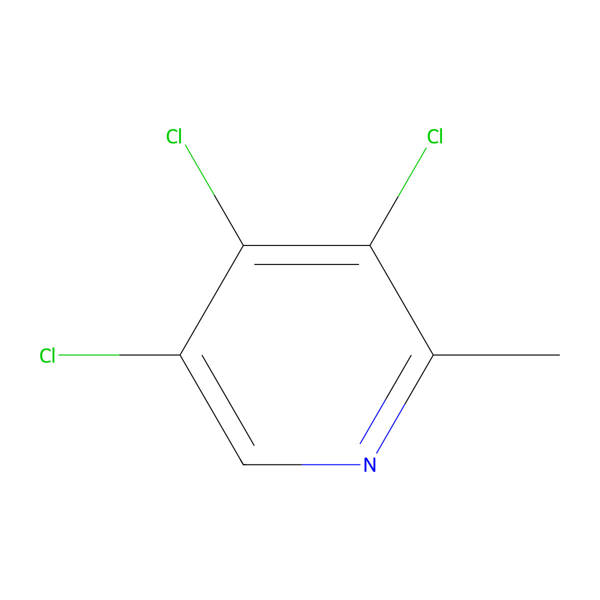 3,4,5-Trichloro-2-methylpyridine molecular structure, CAS 1187932-77-9