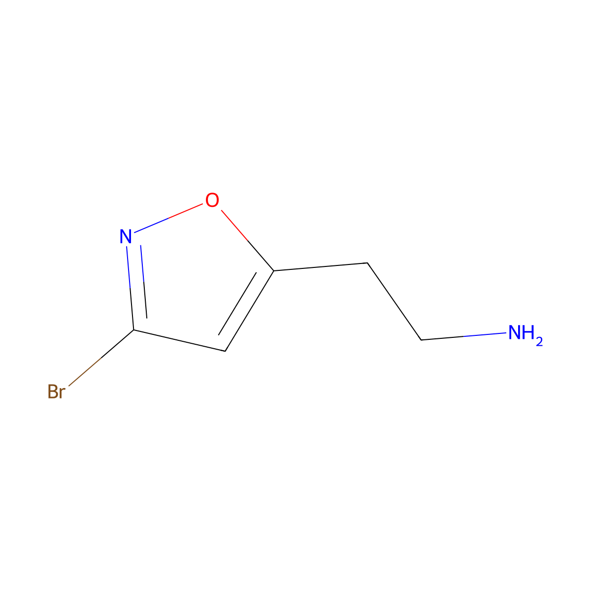 2-(3-Bromo-isoxazol-5-YL)-ethylamine molecular structure, CAS 1187932-81-5