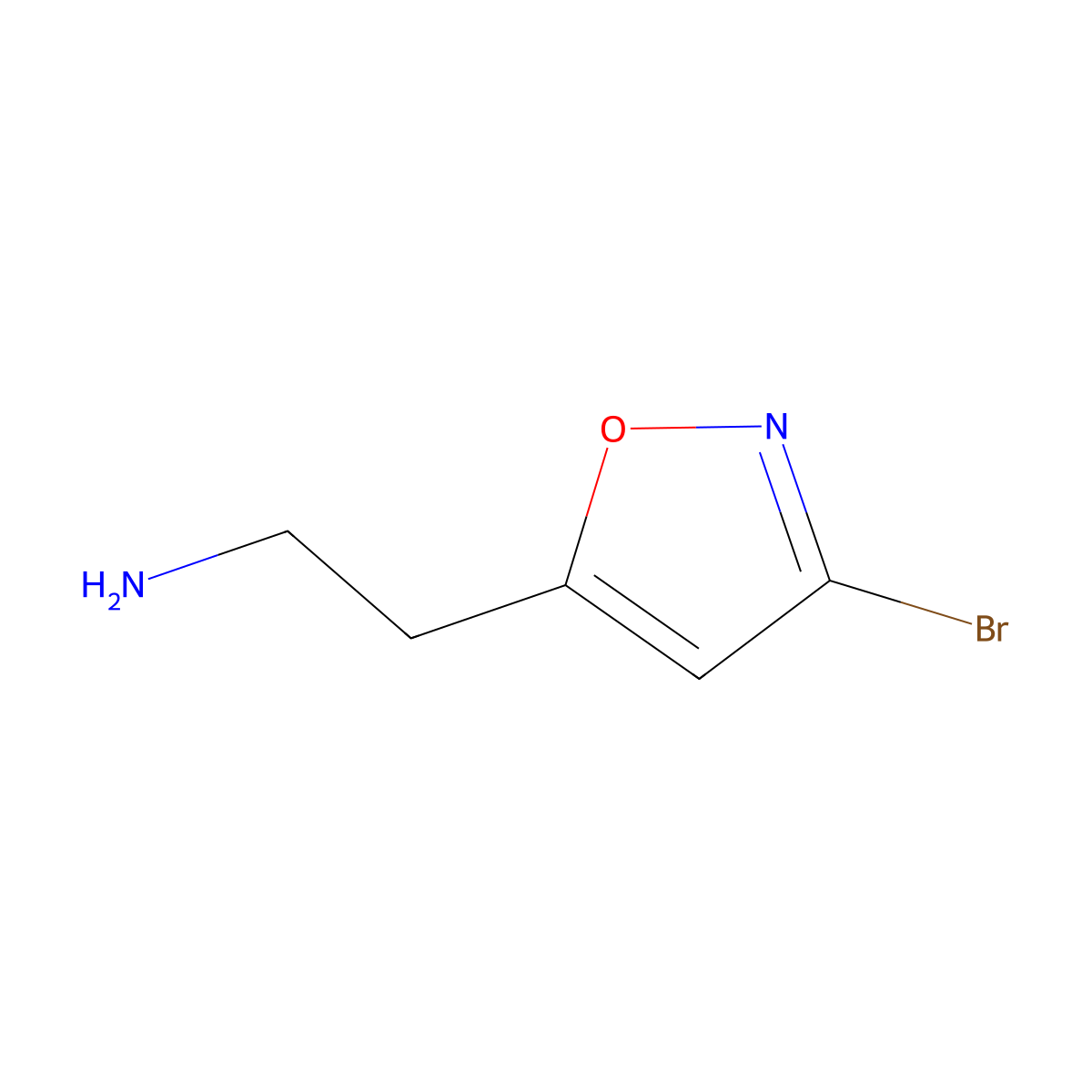 2-(3-Bromo-isoxazol-5-YL)-ethylamine molecular structure, CAS 1187932-81-5