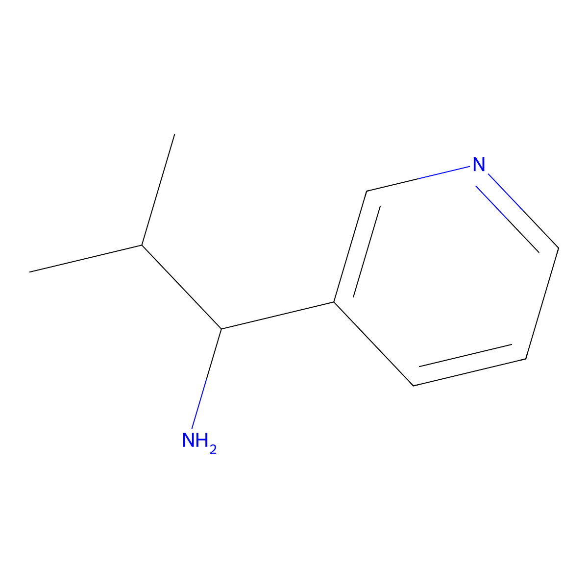 (R)-2-Methyl-1-pyridin-3-yl-propylamine molecular structure, CAS 1187932-85-9