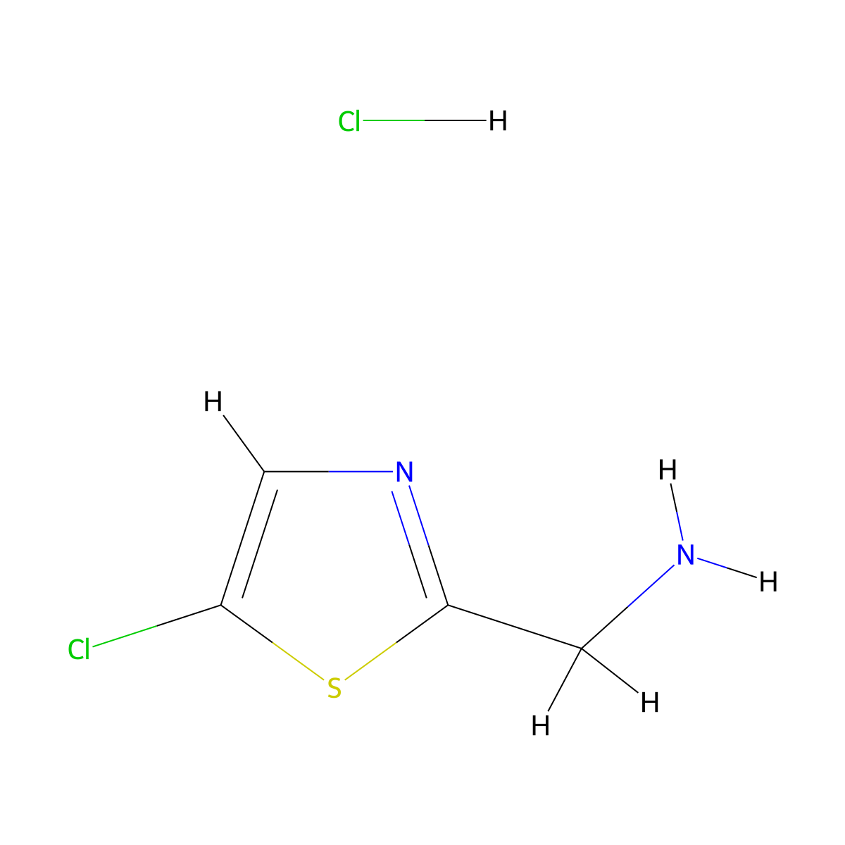 1-(5-Chloro-1,3-thiazol-2-yl)methanamine hydrochloride molecular structure, CAS 1187932-87-1