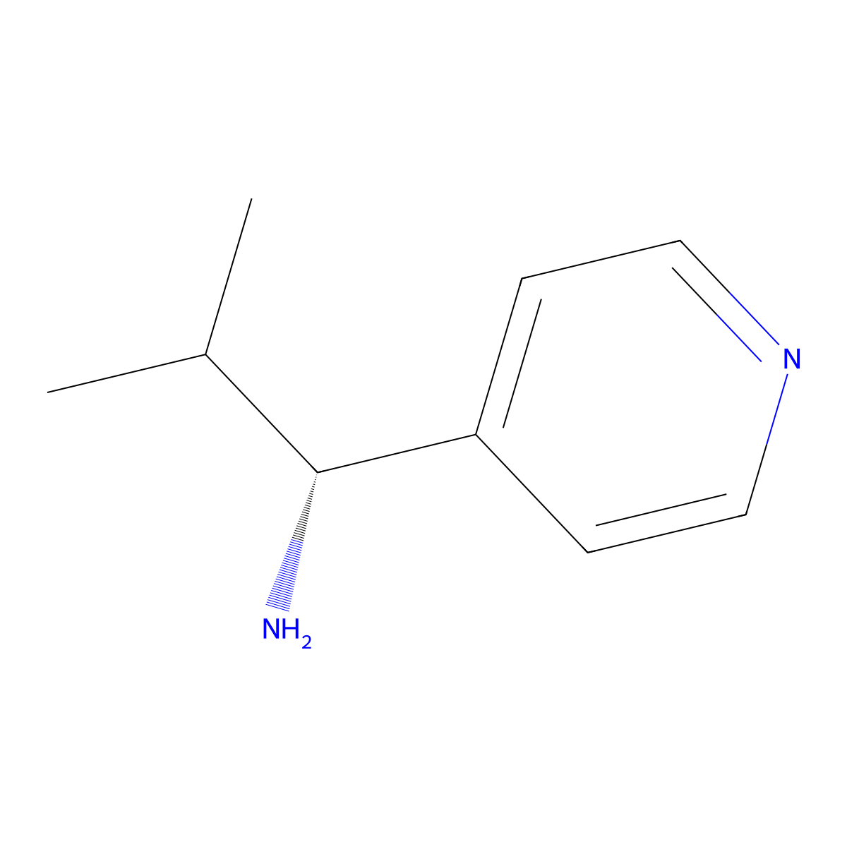 (R)-2-Methyl-1-pyridin-4-yl-propylamine molecular structure, CAS 1187932-91-7