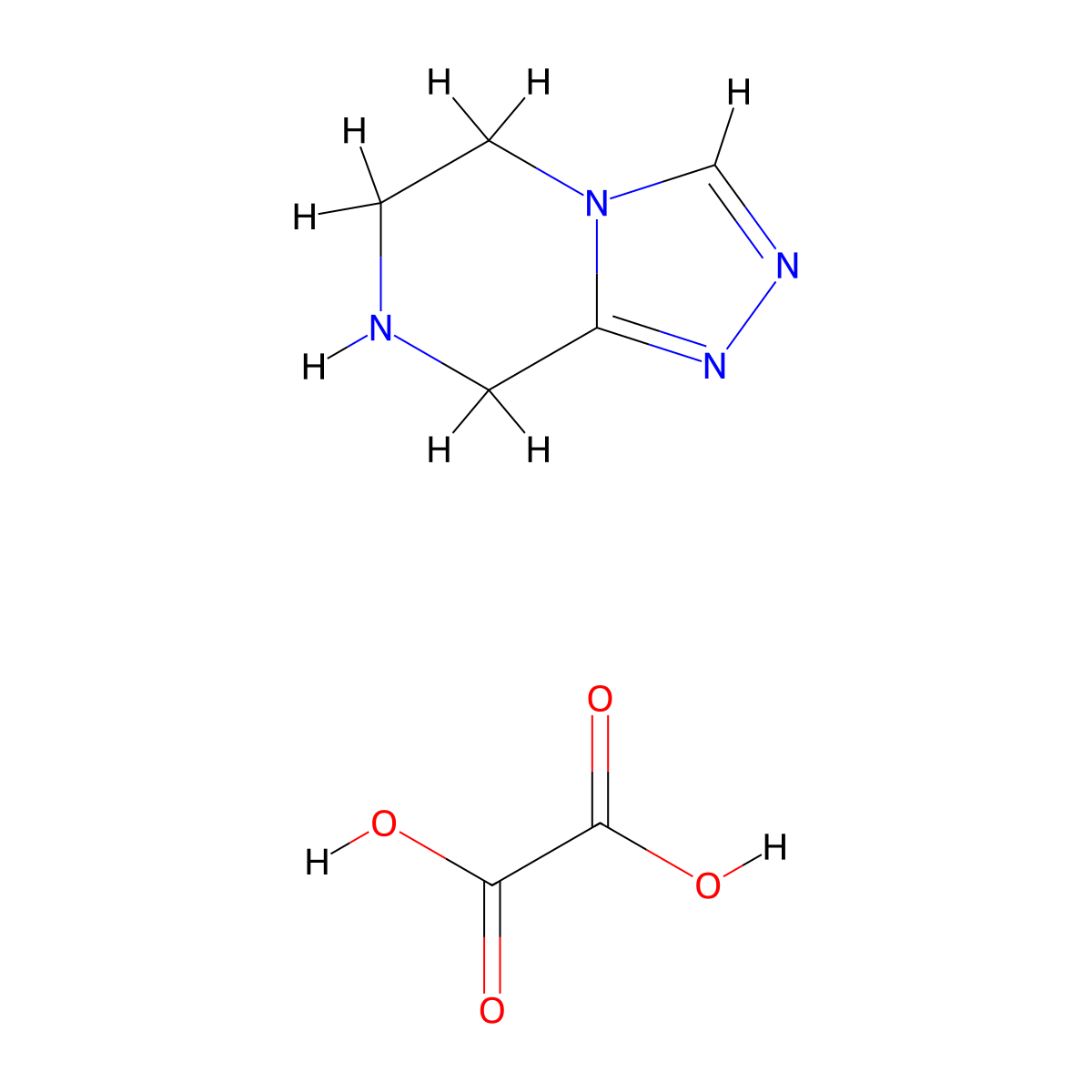 5,6,7,8-Tetrahydro-[1,2,4]triazolo[4,3-A]pyrazine oxalate molecular structure, CAS 1187932-94-0