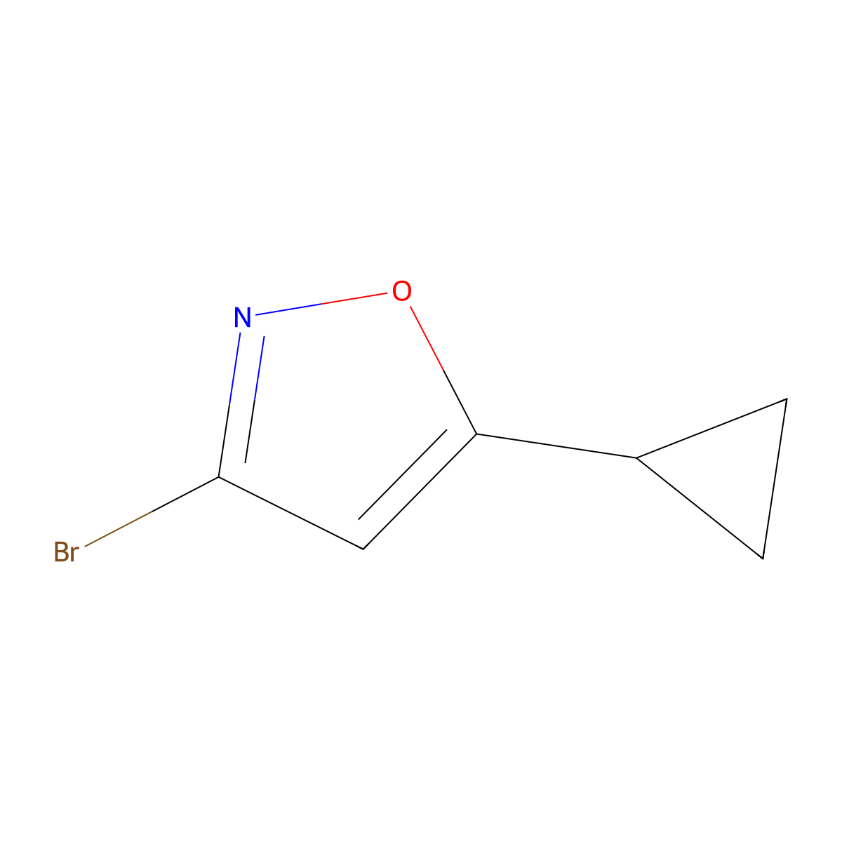 3-Bromo-5-cyclopropyl-1,2-oxazole molecular structure, CAS 1187933-05-6