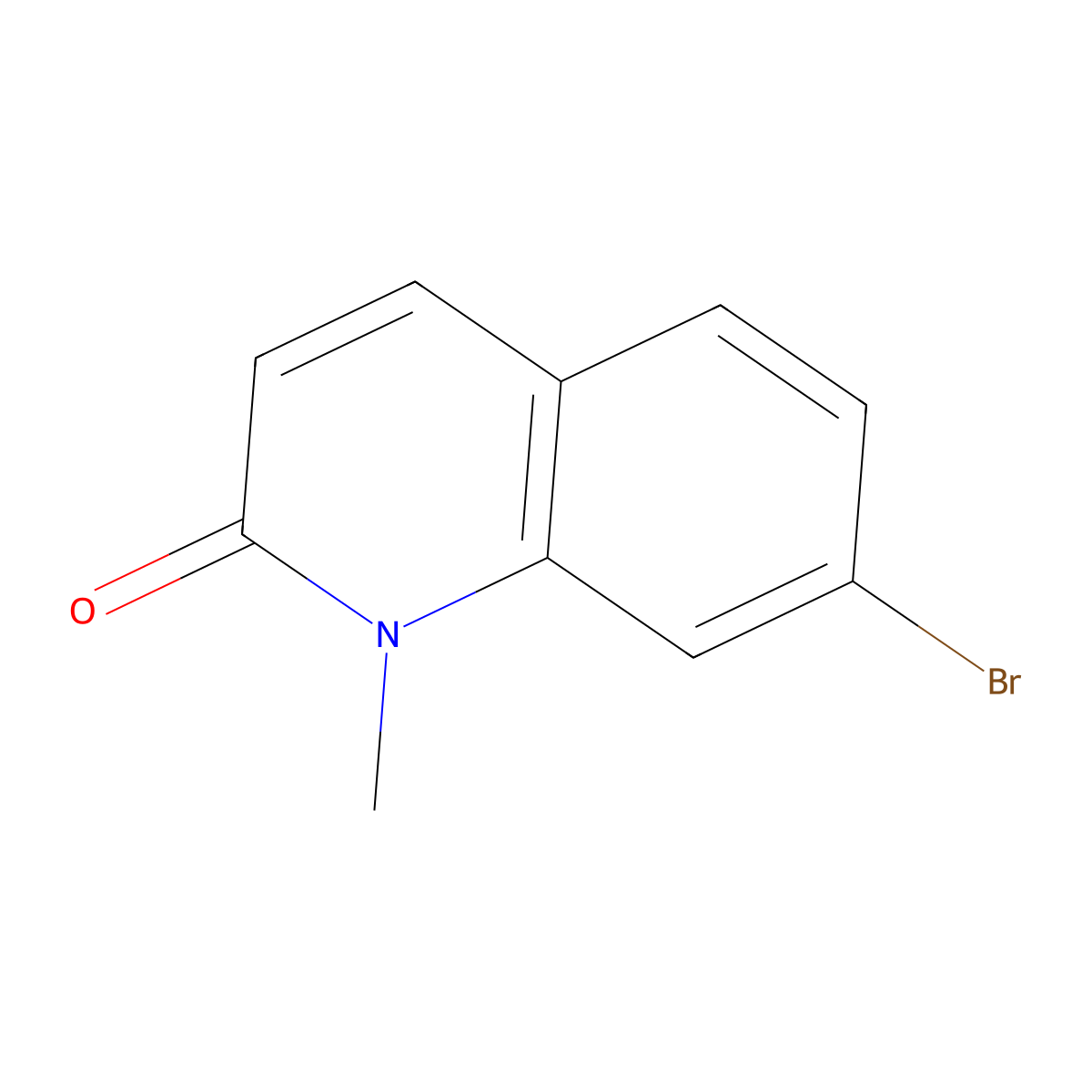 7-Bromo-1-methyl-2(1H)-quinolinone molecular structure, CAS 1187933-12-5
