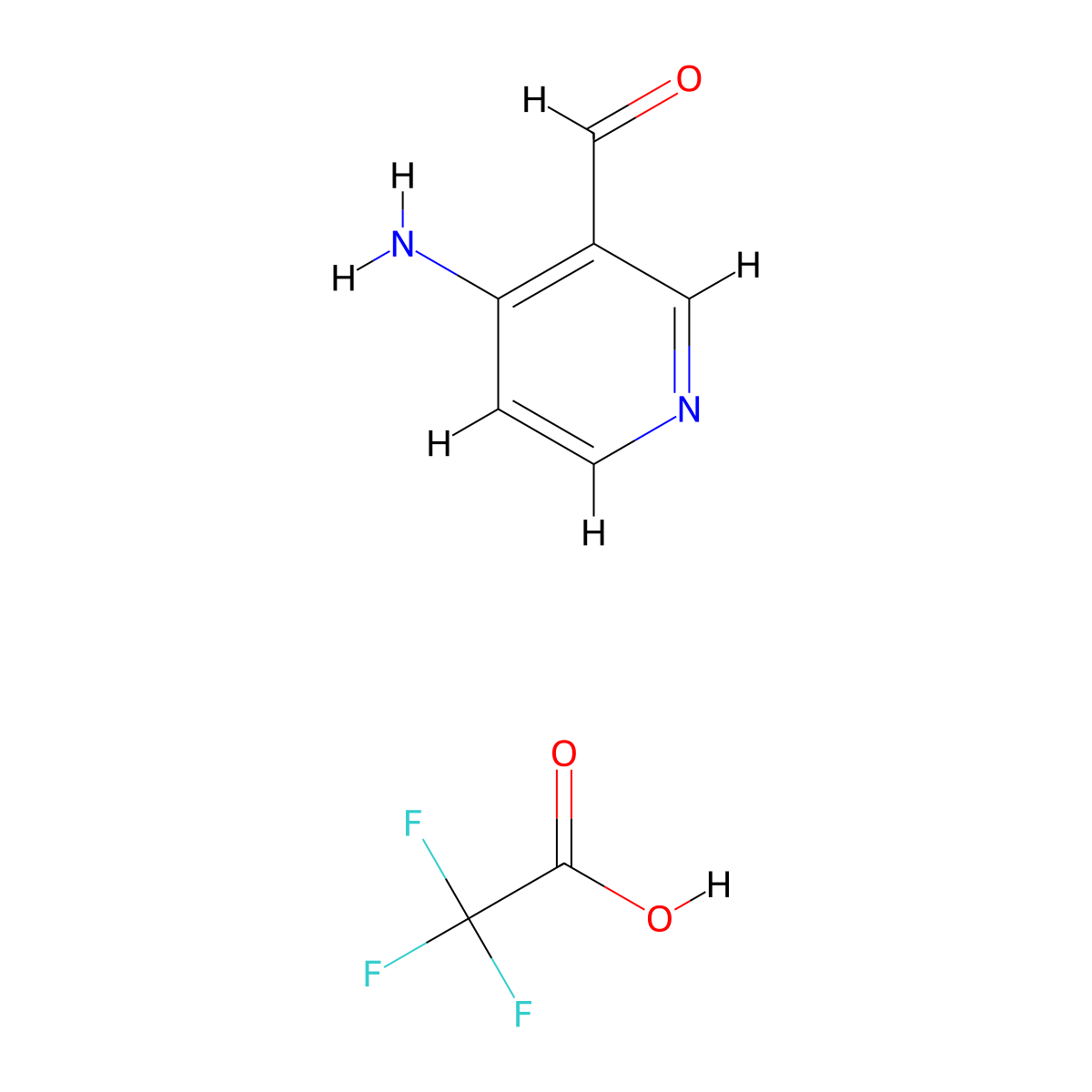 4-Aminonicotinaldehyde 2,2,2-trifluoroacetate molecular structure, CAS 1187933-19-2