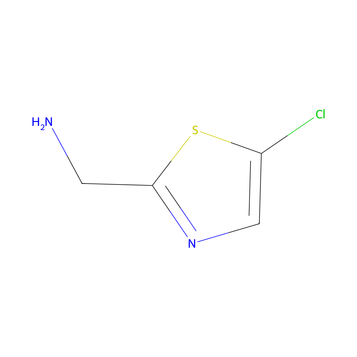 (5-Chlorothiazol-2-YL)methanamine molecular structure, CAS 1187933-28-3