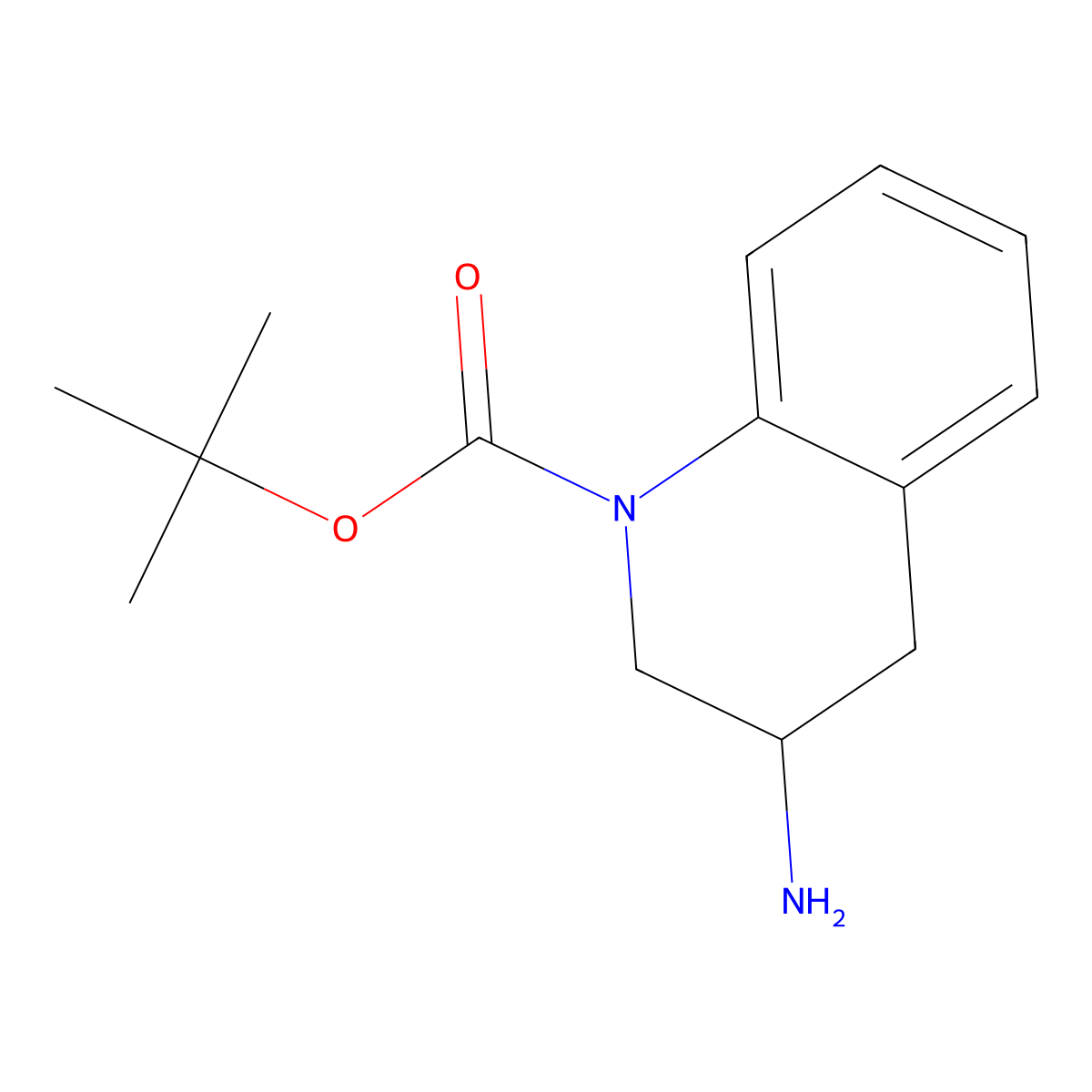 (R)-3-Amino-3,4-dihydro-2H-quinoline-1-carboxylic acid tert-butyl ester molecular structure, CAS 1187933-31-8