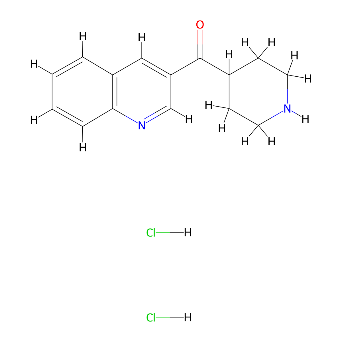Piperidin-4-YL-quinolin-3-YL-methanone dihydrochloride molecular structure, CAS 1187933-33-0
