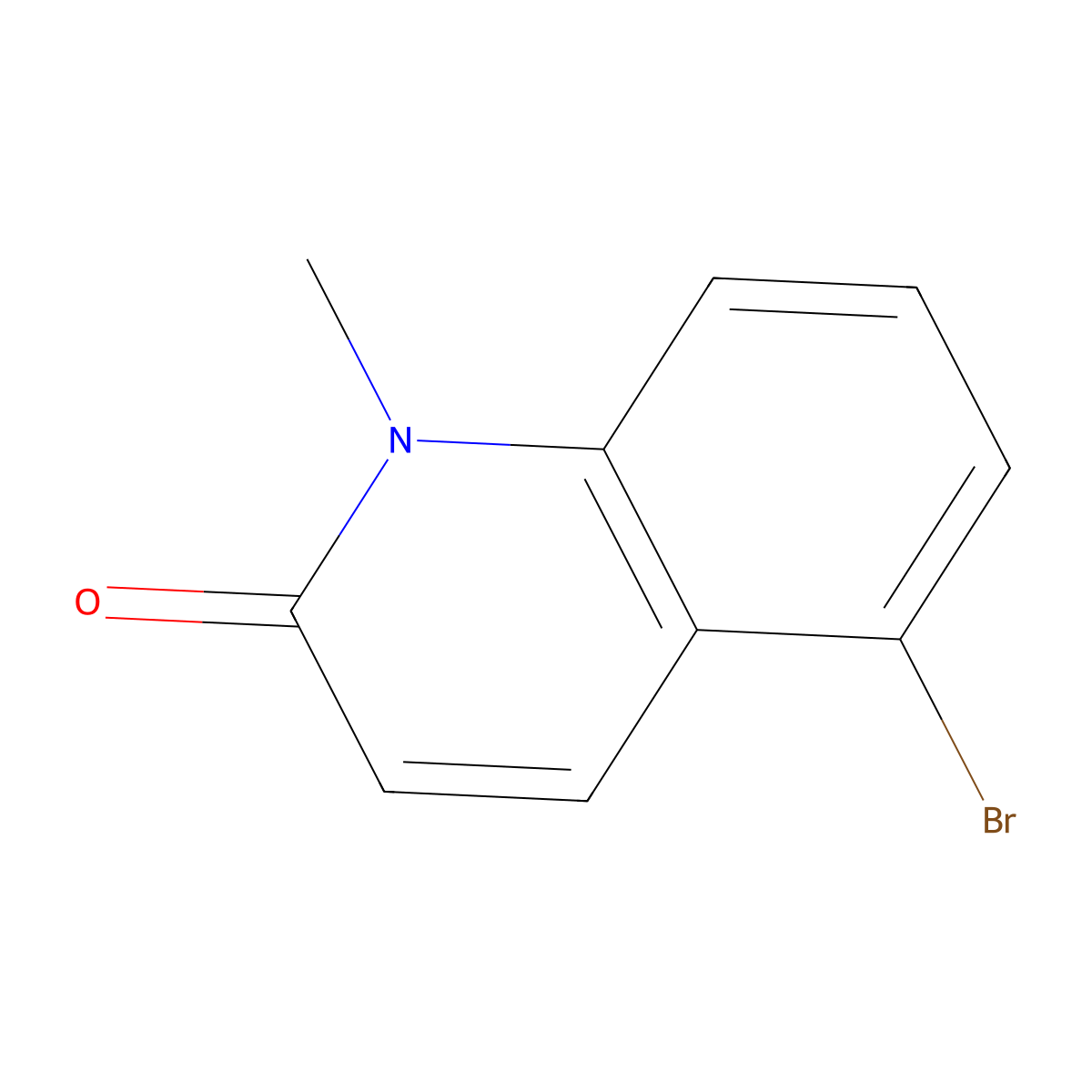 5-Bromo-1-methylquinolin-2(1H)-one molecular structure, CAS 1187933-35-2