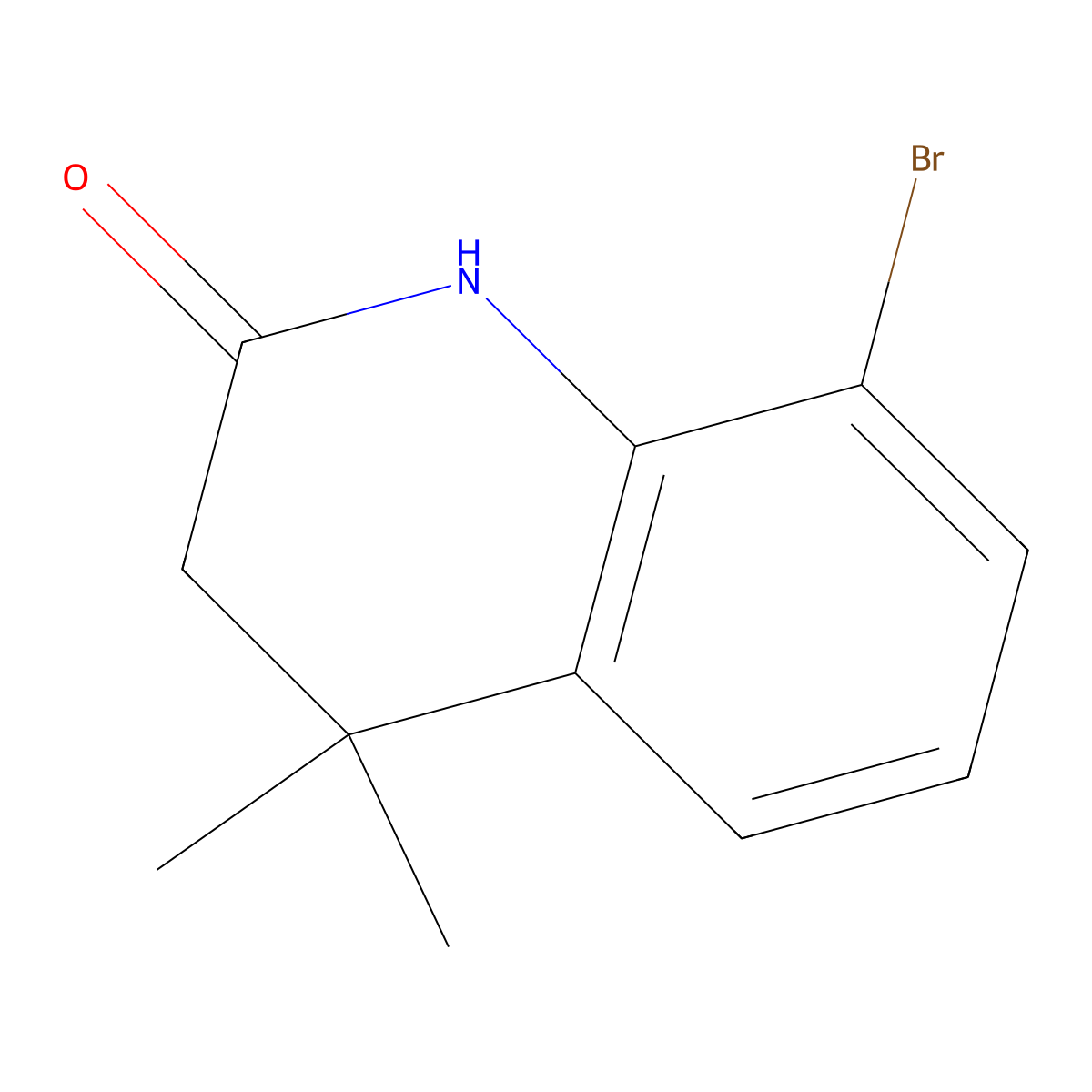 8-Bromo-4,4-dimethyl-3,4-dihydroquinolin-2(1H)-one molecular structure, CAS 1187933-36-3