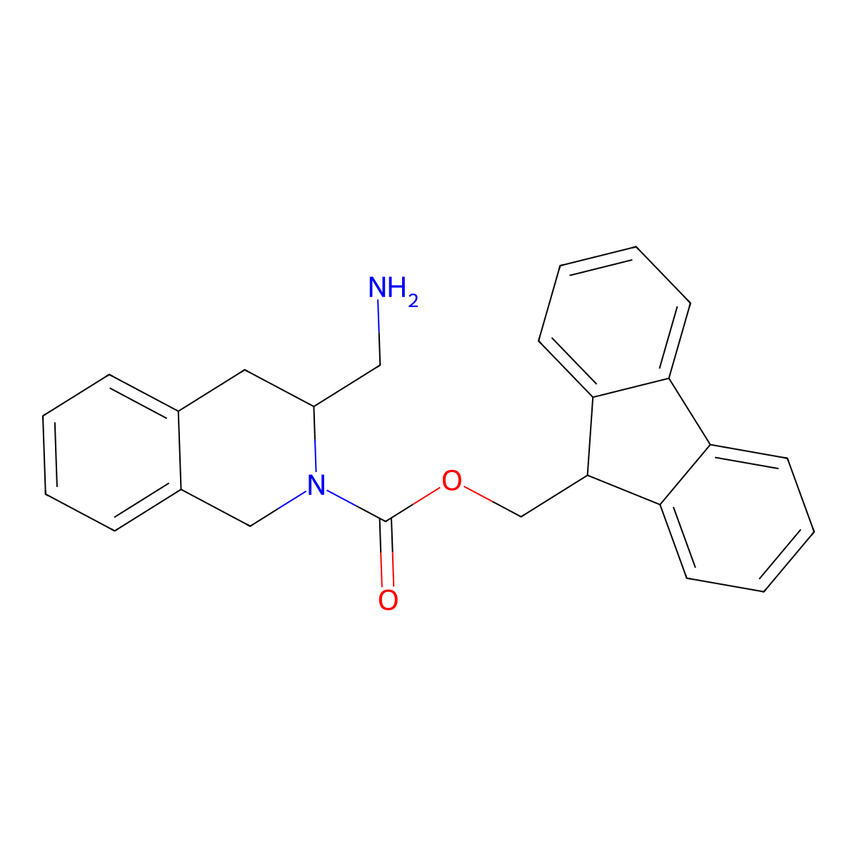 3-Aminomethyl-2-Fmoc-1,2,3,4-tetrahydro-isoquinoline molecular structure, CAS 1187933-39-6