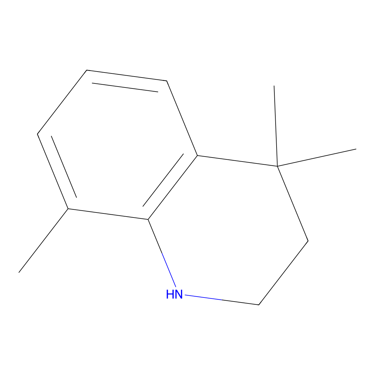 4,4,8-Trimethyl-1,2,3,4-tetrahydroquinoline molecular structure, CAS 1187933-42-1