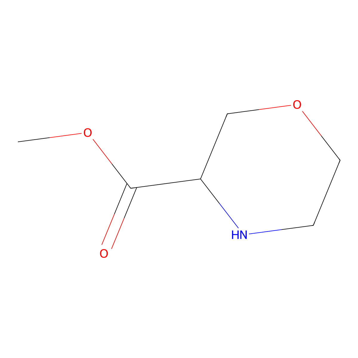 Methyl (3R)-3-morpholinecarboxylate molecular structure, CAS 1187933-47-6