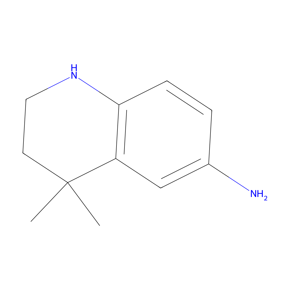 4,4-Dimethyl-1,2,3,4-tetrahydro-quinolin-6-ylamine molecular structure, CAS 1187933-52-3