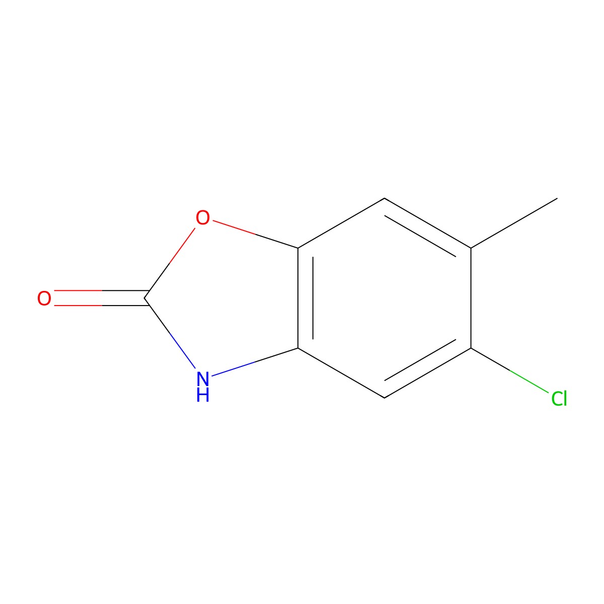 5-Chloro-6-methylbenzo[D]oxazol-2(3H)-one molecular structure, CAS 118794-10-8