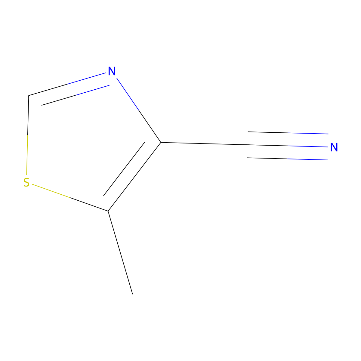 5-Methylthiazole-4-carbonitrile molecular structure, CAS 1187942-88-6
