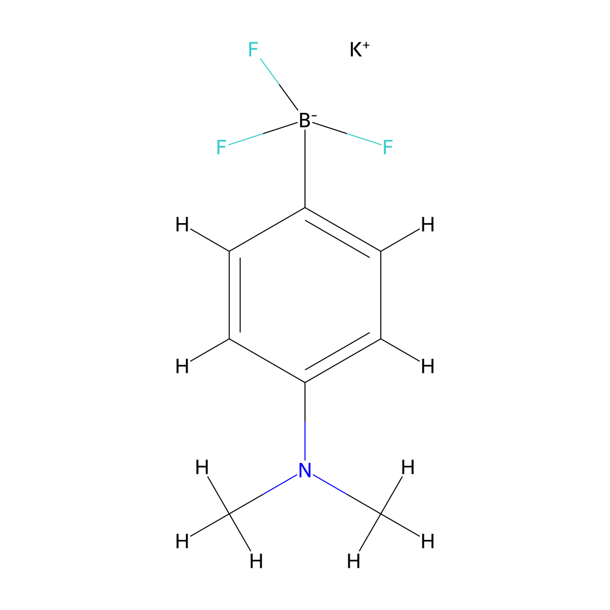 Potassium (4-(dimethylamino)phenyl)trifluoroborate molecular structure, CAS 1187951-61-6
