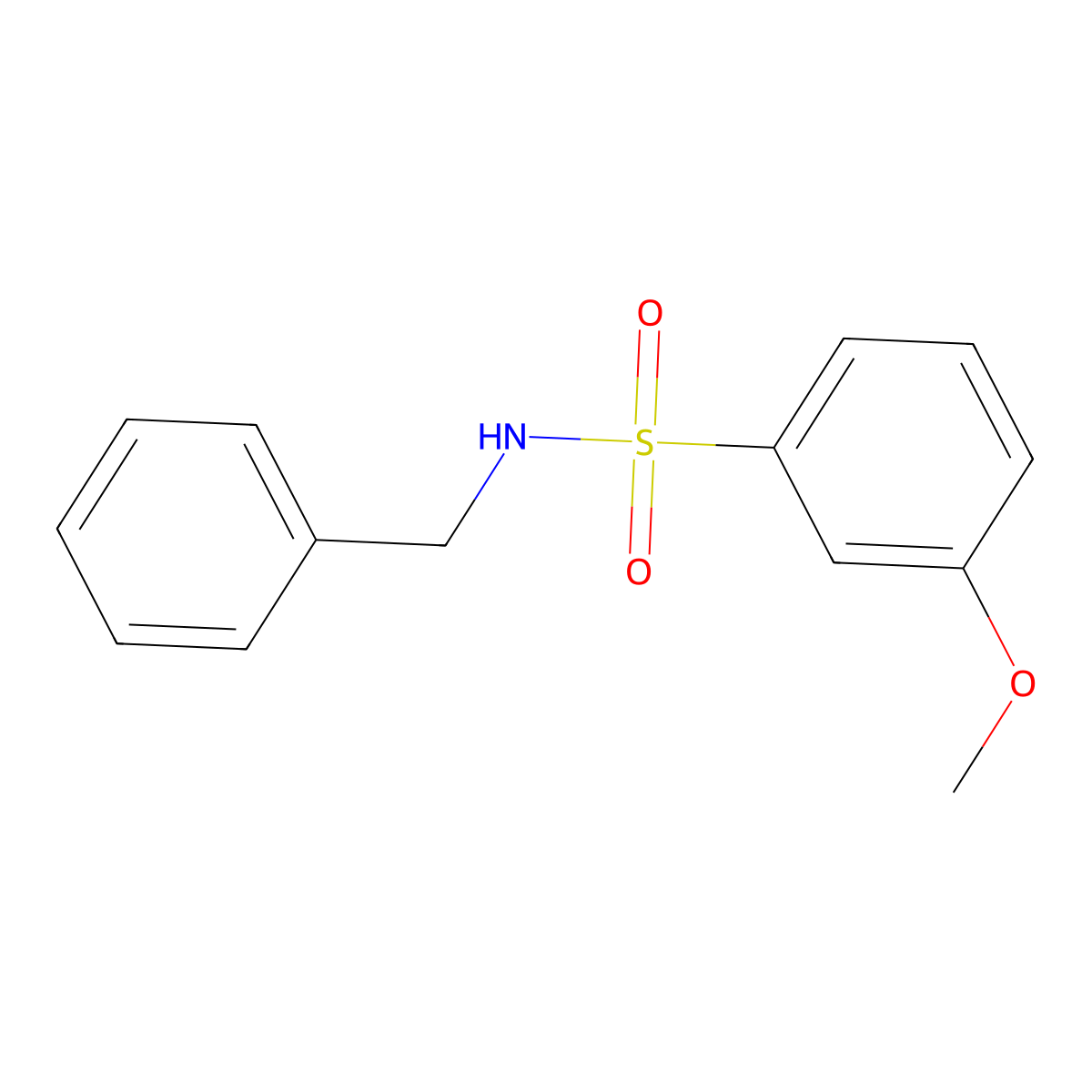 N-benzyl-3-methoxybenzenesulfonamide molecular structure, CAS 1187953-16-7